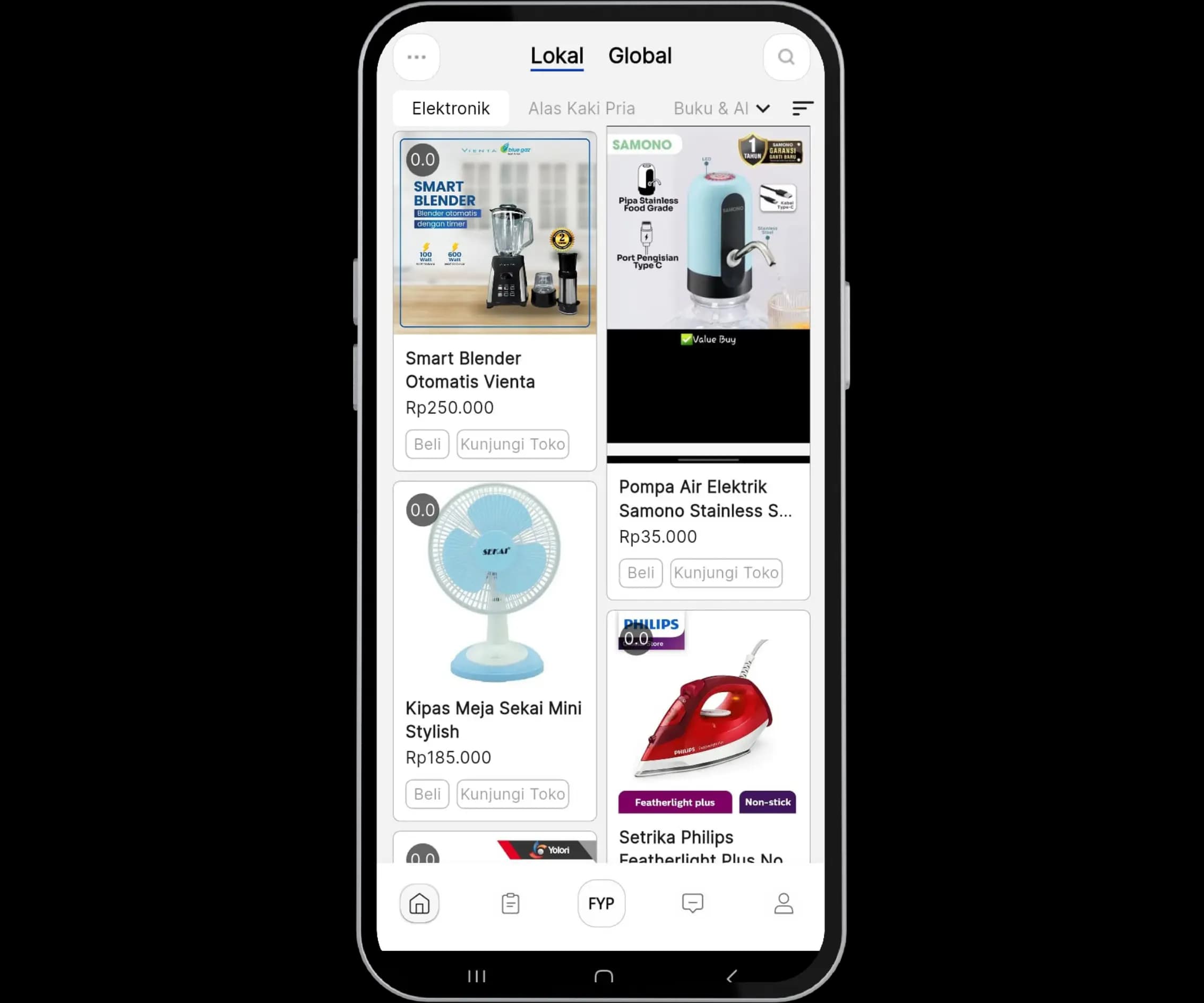 Praktis bayar 
 belanjaan